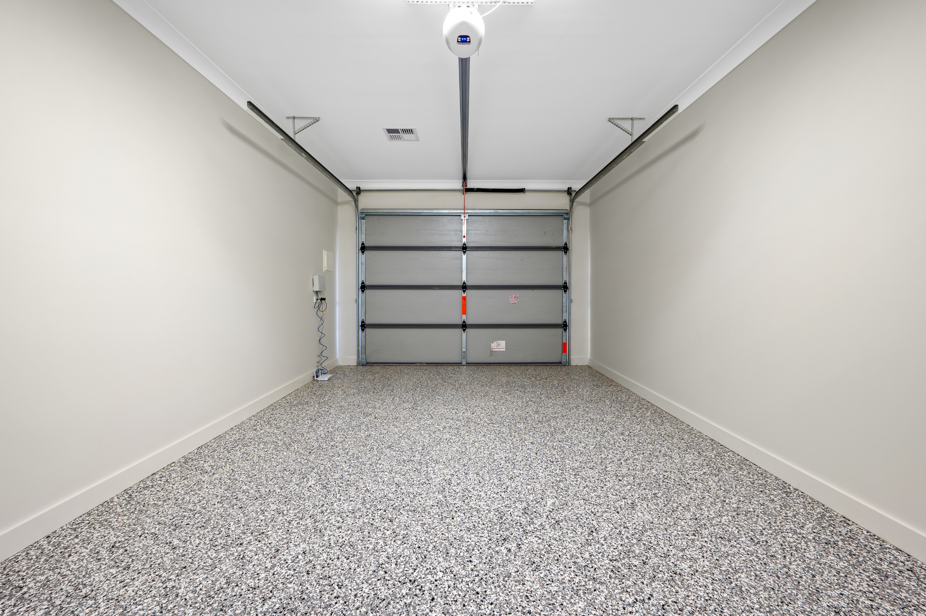 Archerfield garage with epoxy flooring
